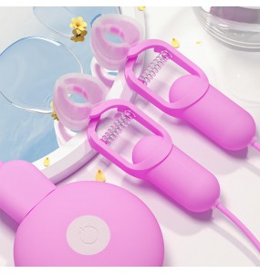 GALAKU - Nipple Clip Vibrators (Chargeable - Pink)